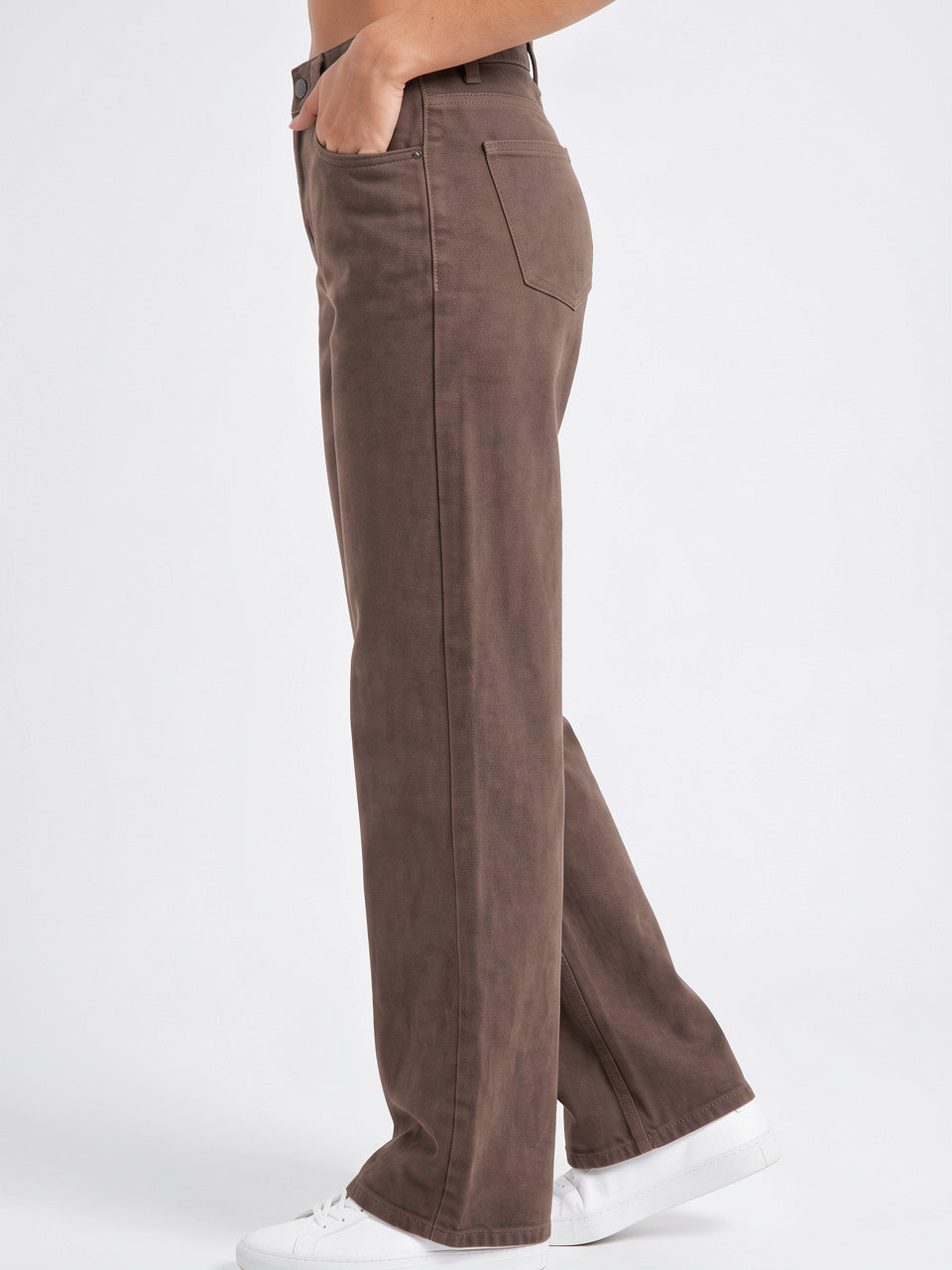 Jeans Coton Large Femmes Taille Mi-Haute Flexibles - 3
