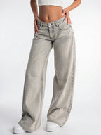 Jeans Large Taille Haute Coupe Décontractée Denim Durable - 1