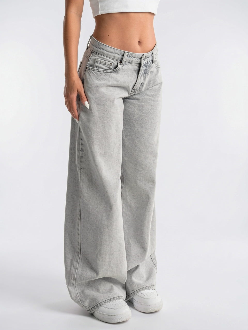 Jeans Large Taille Haute Coupe Décontractée Denim Durable - 3