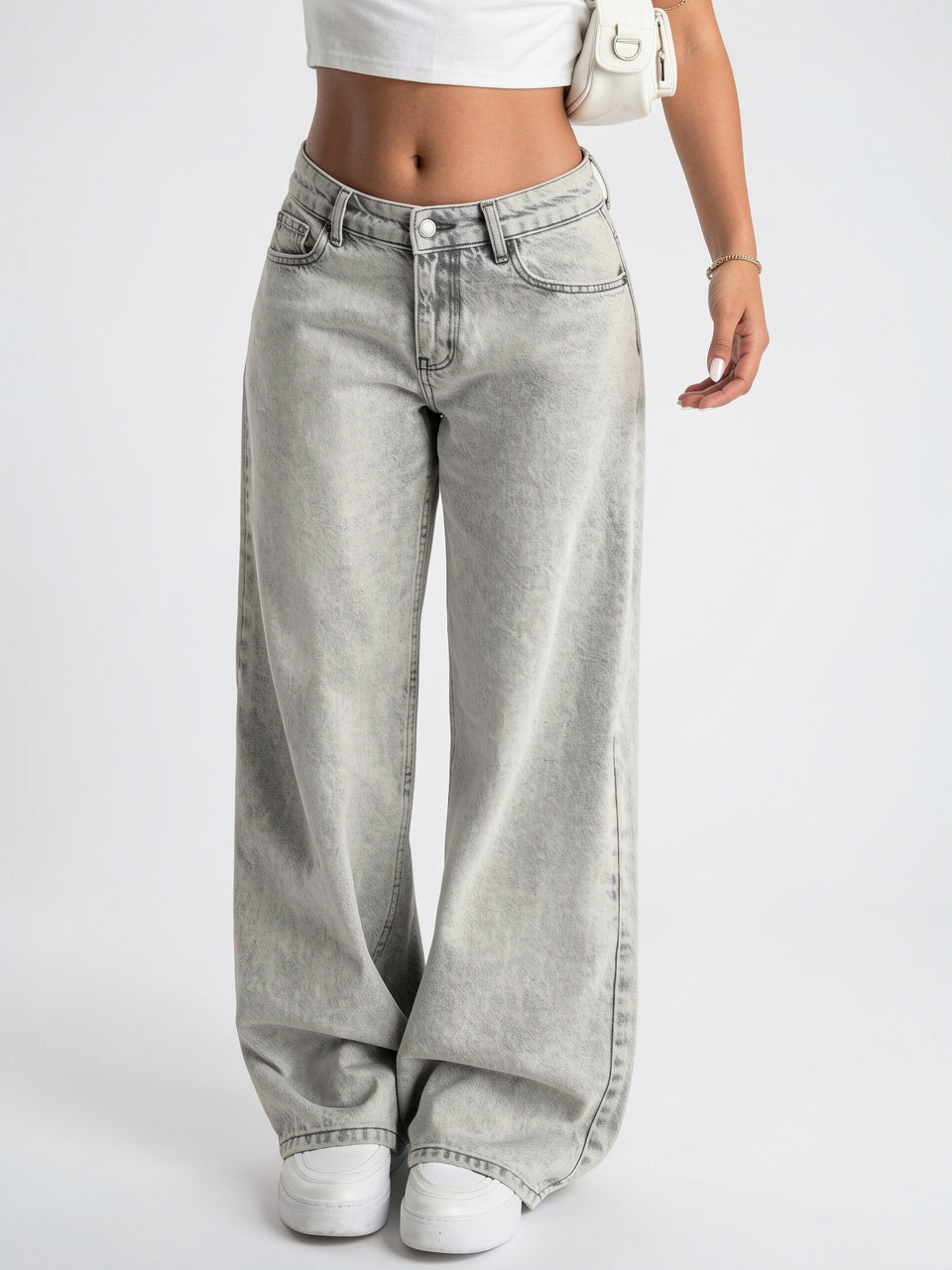 Jeans Large Taille Haute Coupe Décontractée Denim Durable - 4