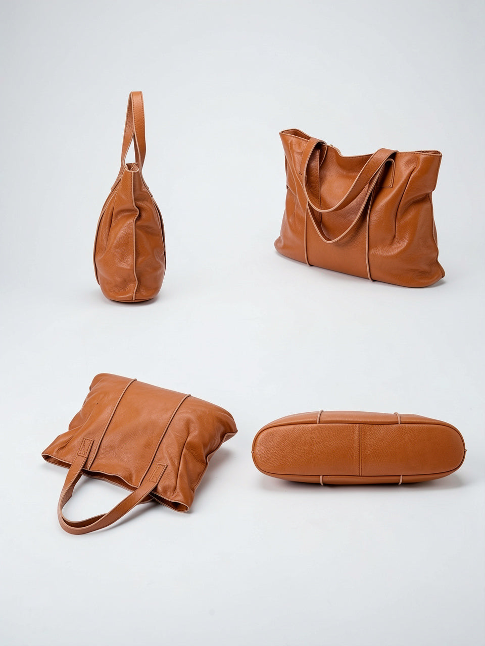 Kaelia — Grand sac cabas en cuir souple format - 14