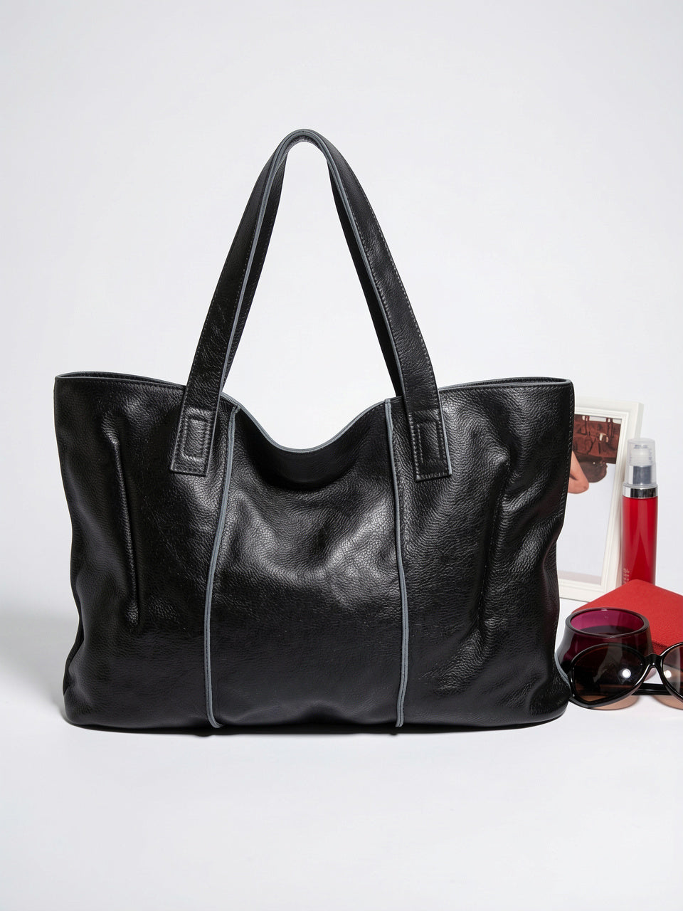 Kaelia — Grand sac cabas en cuir souple format - 17