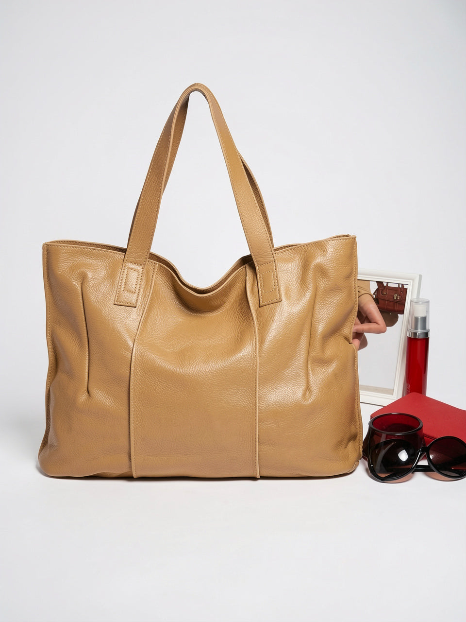 Kaelia — Grand sac cabas en cuir souple format - 19