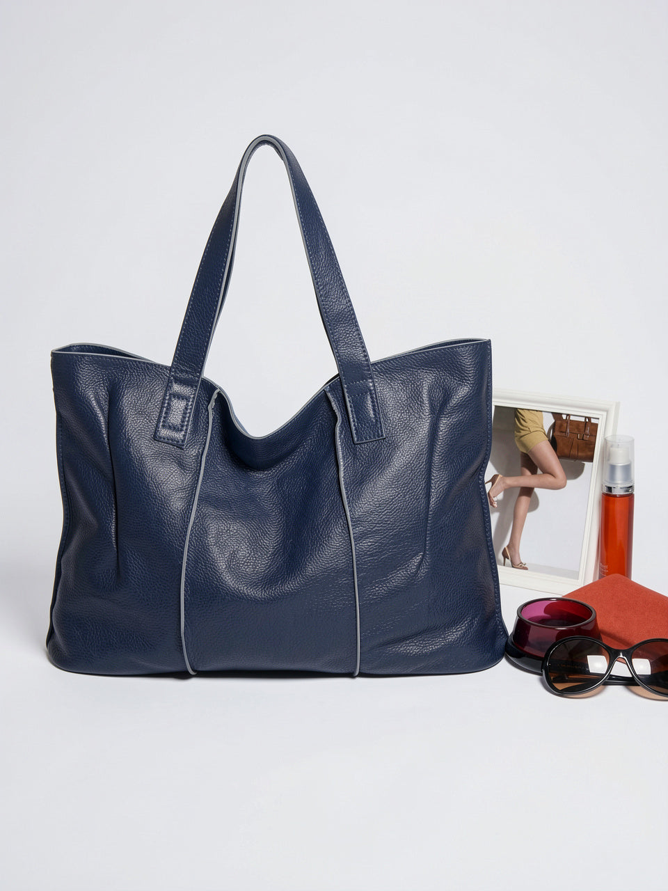 Kaelia — Grand sac cabas en cuir souple format - 20