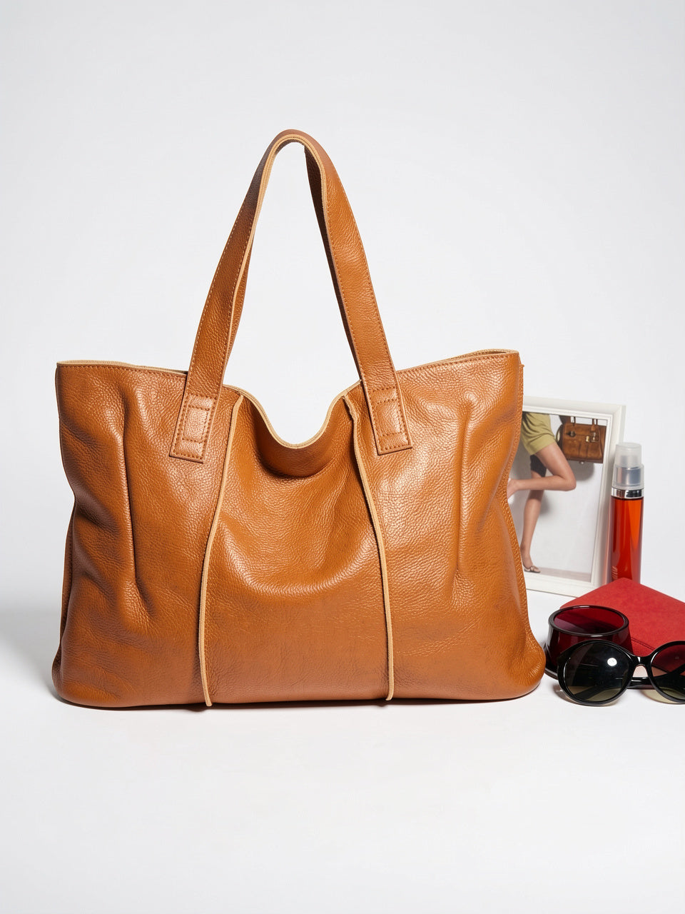 Kaelia — Grand sac cabas en cuir souple format - 22