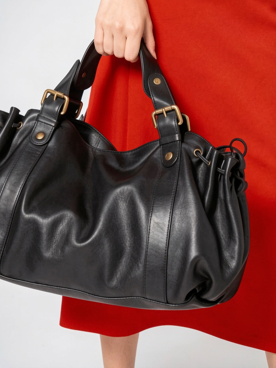 Léandra — Sac à main large en cuir tendance - 7