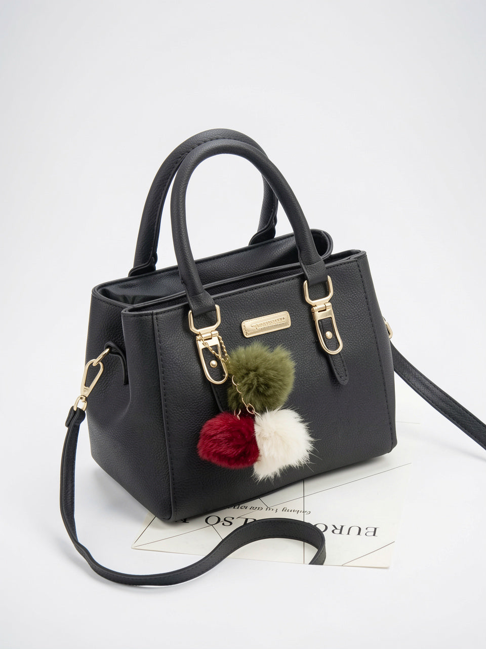 Léocadia — Sac à main en cuir véritable femme, élégance luxe et praticité au quotidien - Noir B