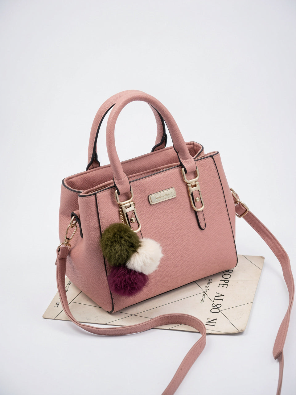 Léocadia — Sac à main en cuir véritable femme, élégance luxe et praticité au quotidien - Rose B