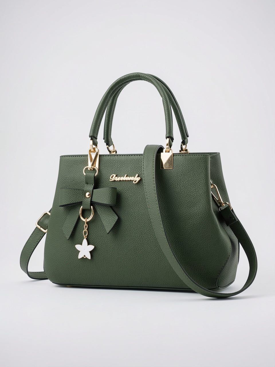 Léocadia — Sac à main en cuir véritable femme, élégance luxe et praticité au quotidien - Vert A