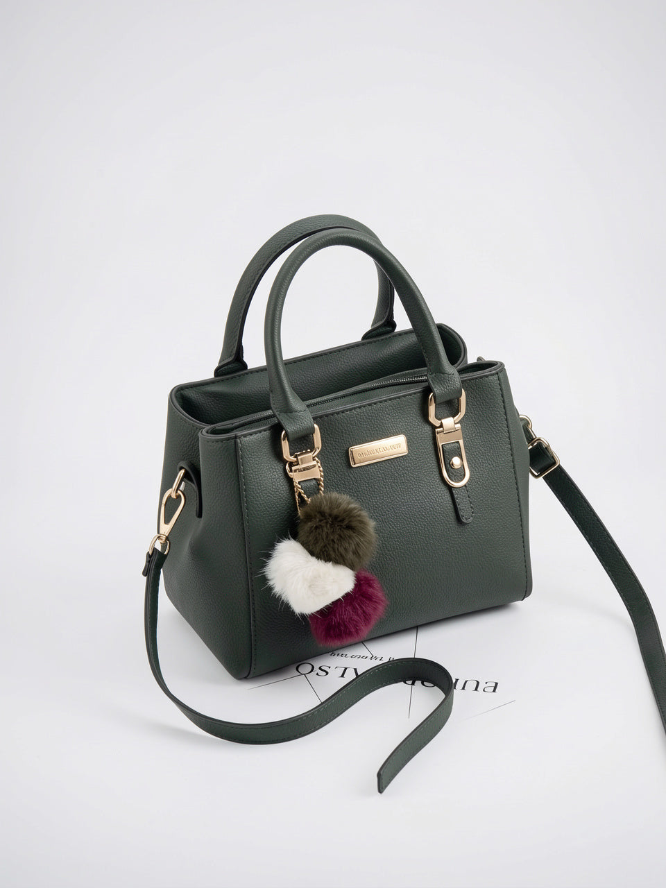 Léocadia — Sac à main en cuir véritable femme, élégance luxe et praticité au quotidien - Vert B