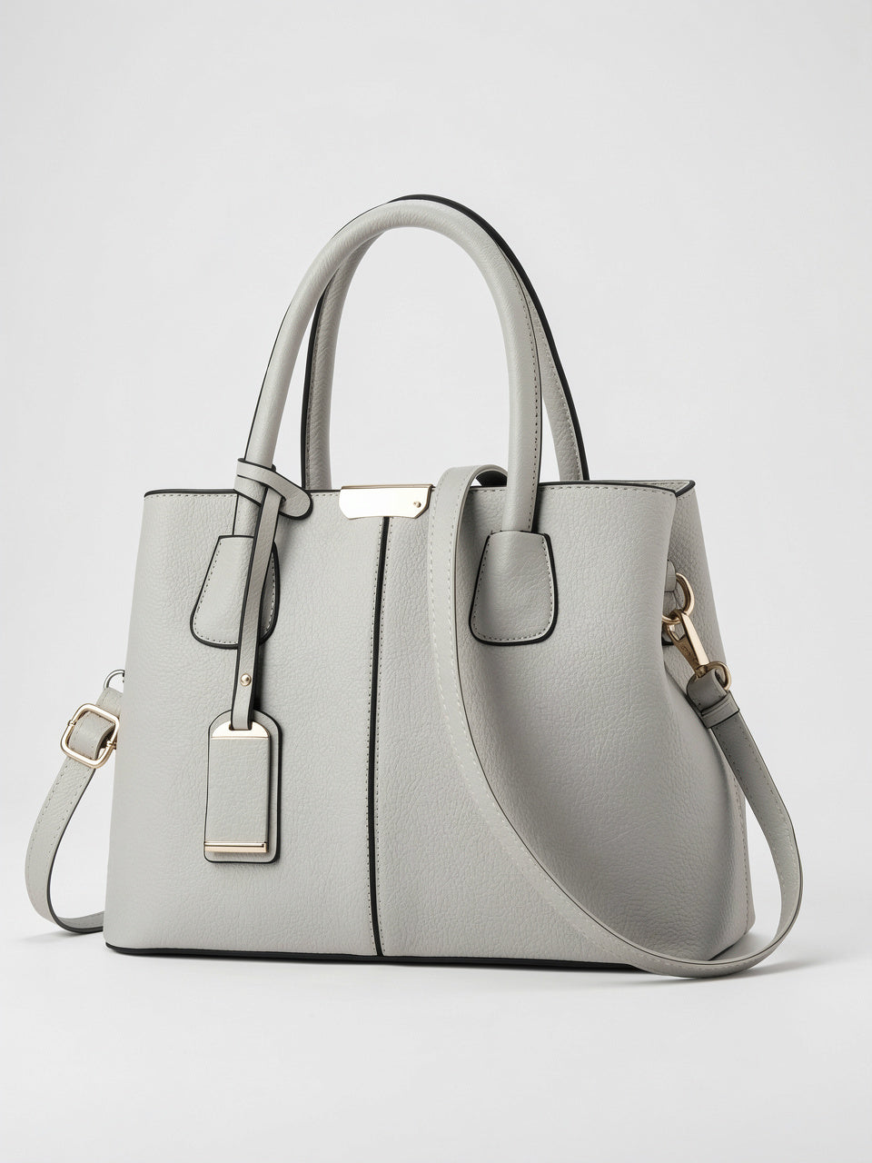 Léocadie — Sac à bandoulière main carré - Gris