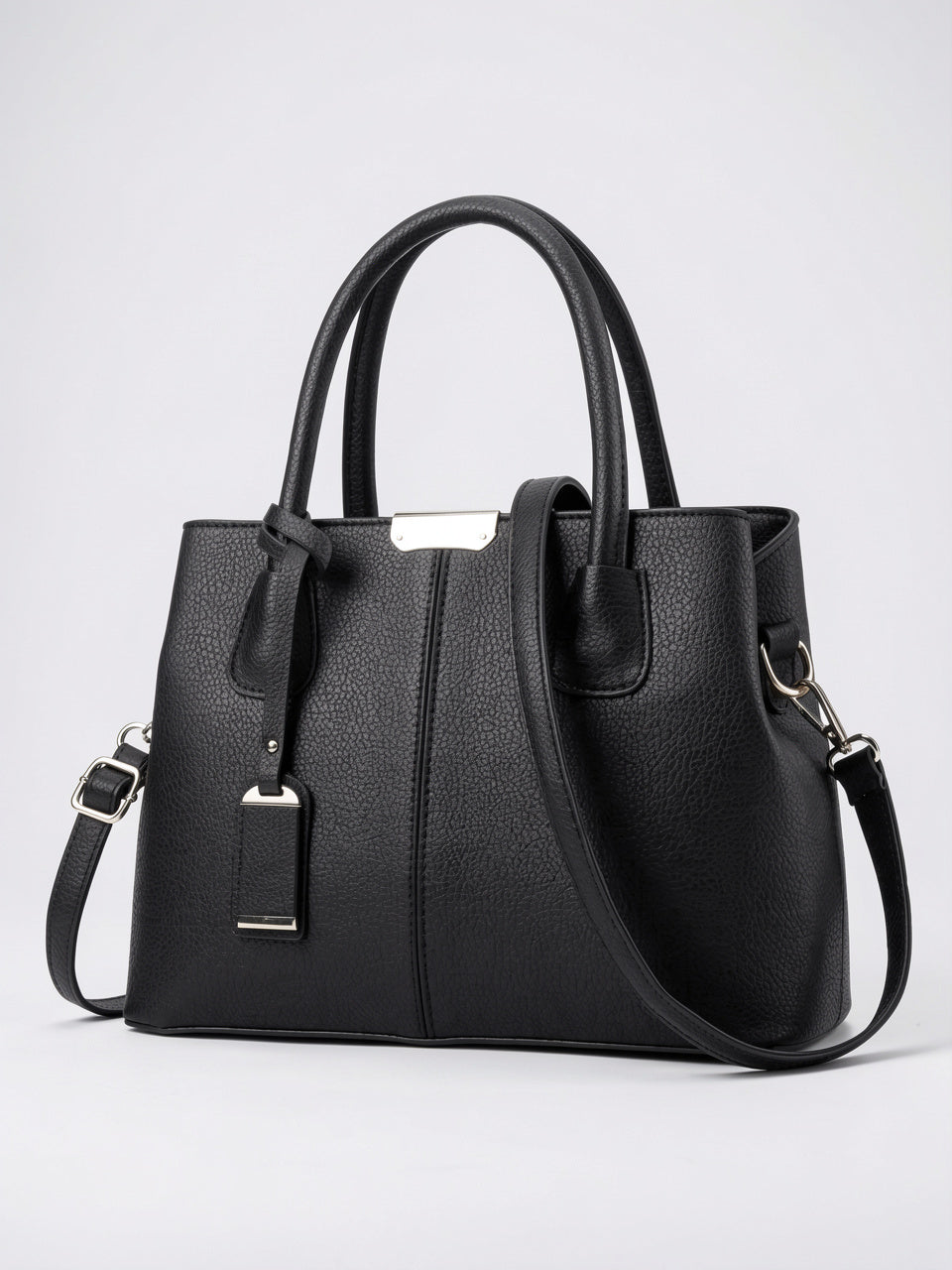Léocadie — Sac à bandoulière main carré - Noir