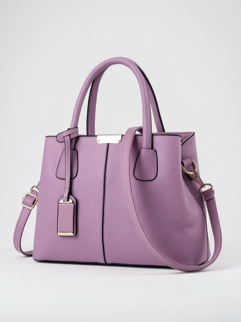 Léocadie — Sac à bandoulière main carré - Violet