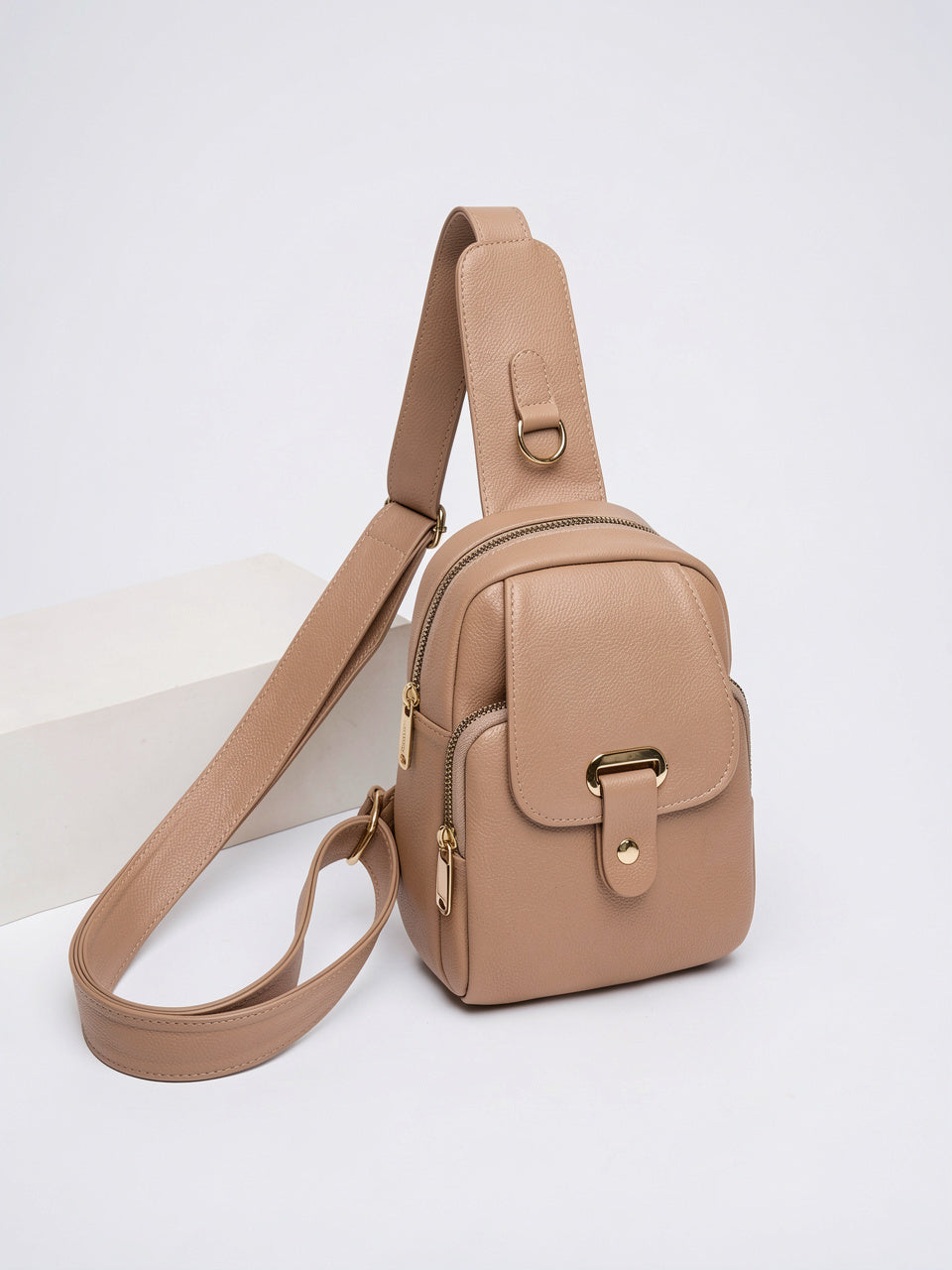 Léocadie — Sac banane femme cuir - Khaki Cuir PU Femme