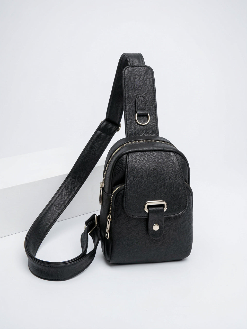 Tiphaine — Sac banane femme cuir - Noir Cuir PU Femme