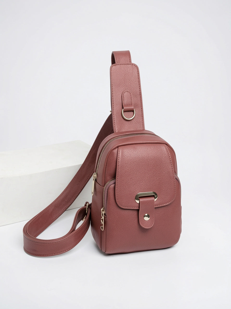 Léocadie — Sac banane femme cuir - Violet Taro Cuir PU Femme