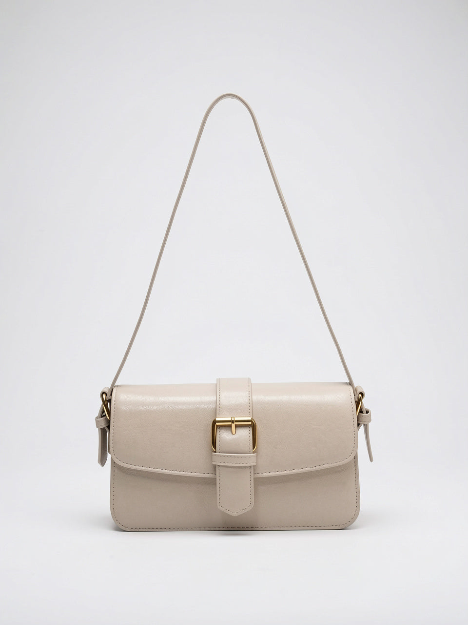 Léona — Sac à boucle baguette - Blanc Crème