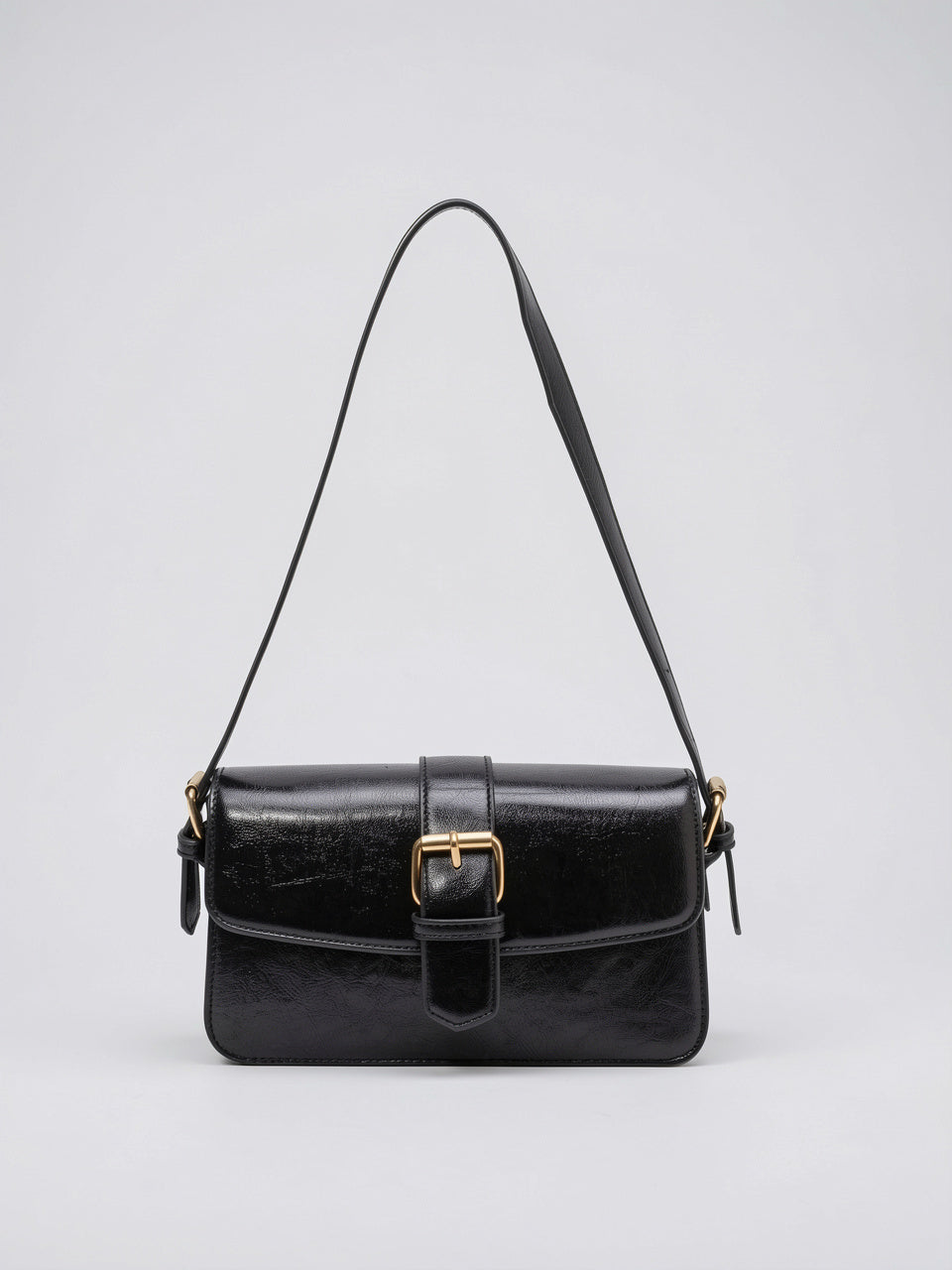 Léona — Sac à boucle baguette - Noir