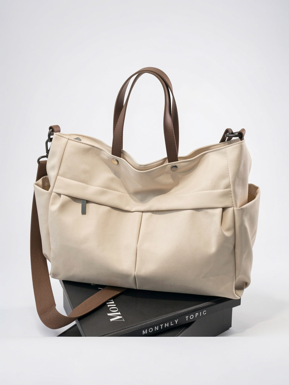 Livia — Grand cabas sac à main de cours à bandoulière multipoches en nylon - 18