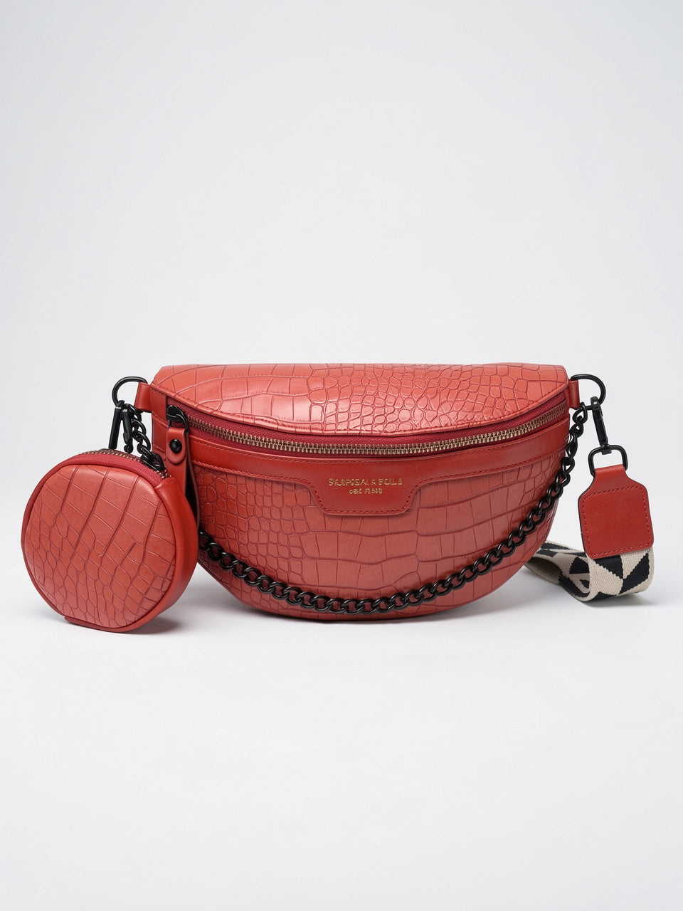 Lysandra — Sac banane femme cuir - Rouge PU Sac Banane