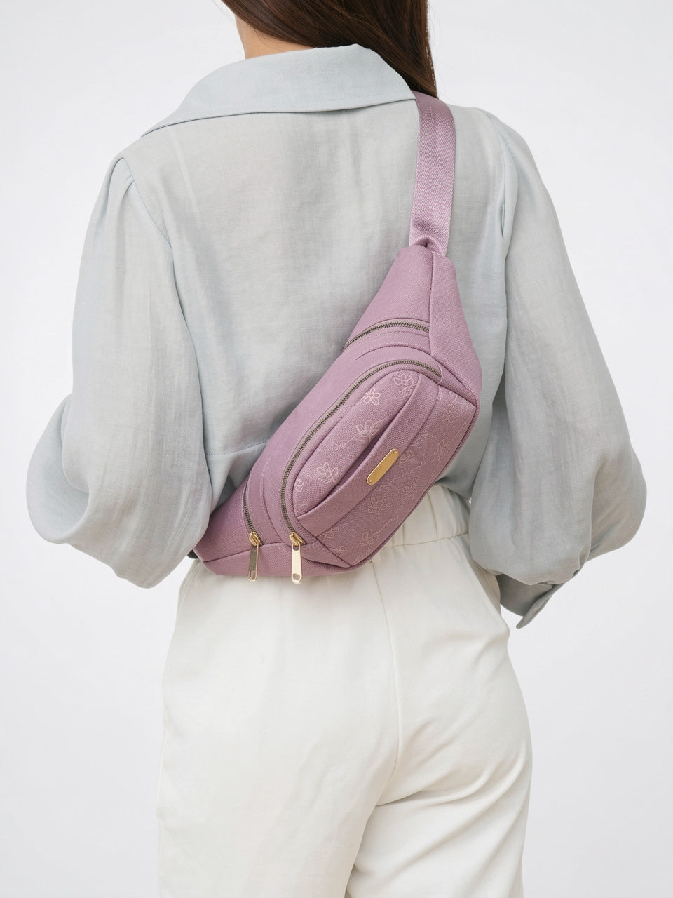 Lysithée — Sac banane tendance à motif floral tissu - 10