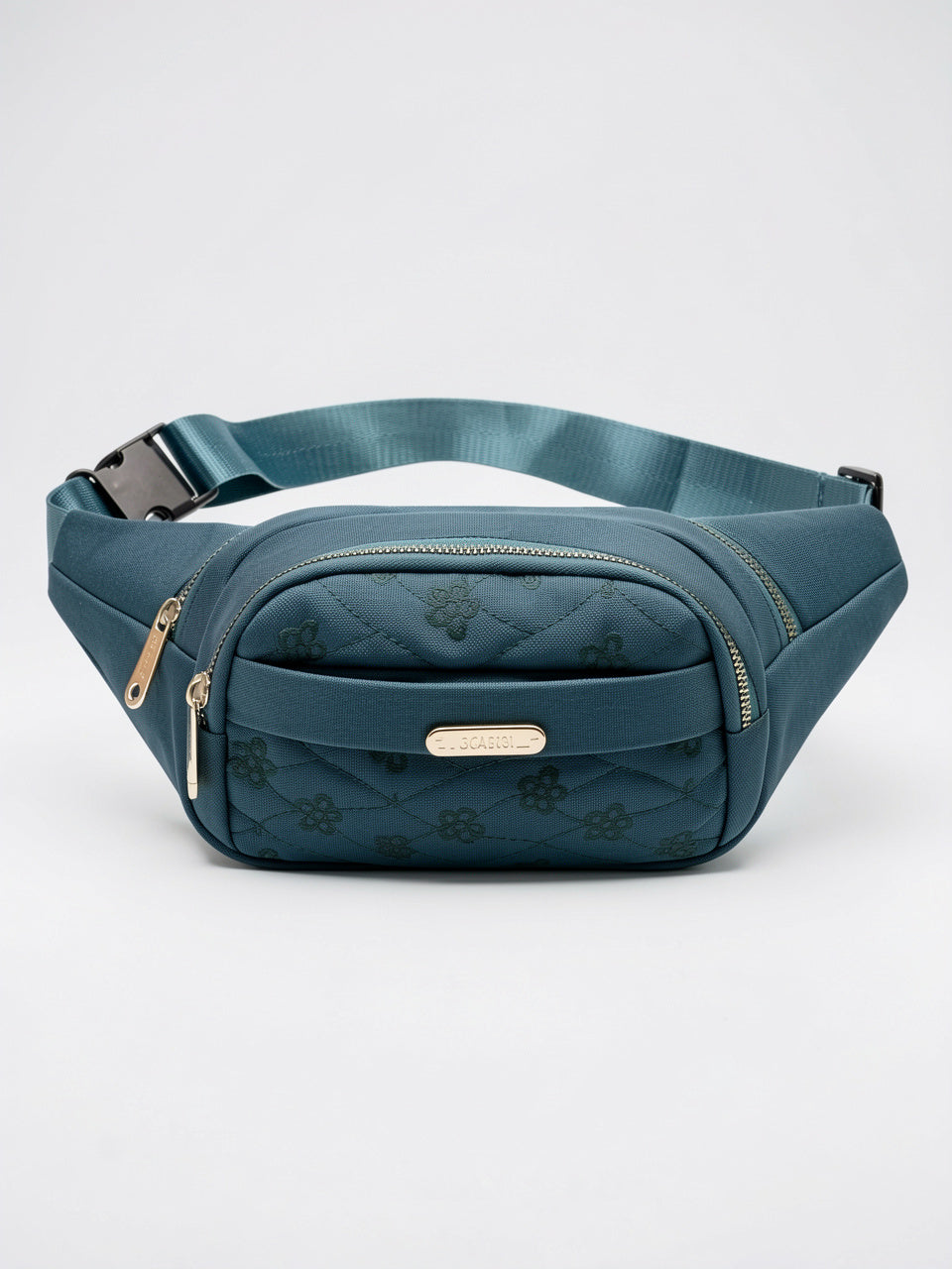 Lysithée — Sac banane tendance à motif floral tissu - Bleu