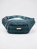 Lysithée — Sac banane tendance à motif floral tissu - Bleu