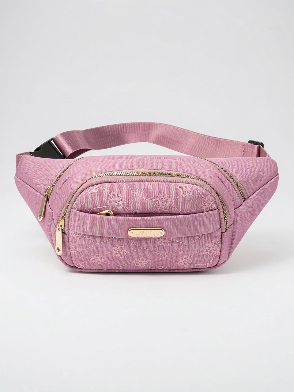 Lysithée — Sac banane tendance à motif floral tissu - Rose