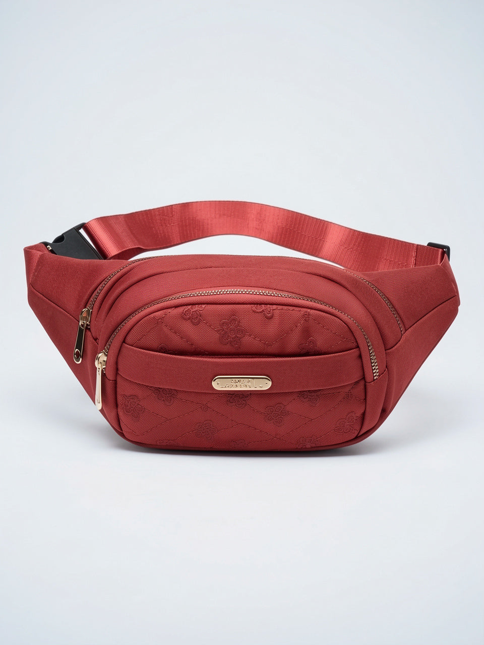 Lysithée — Sac banane tendance à motif floral tissu - Rouge