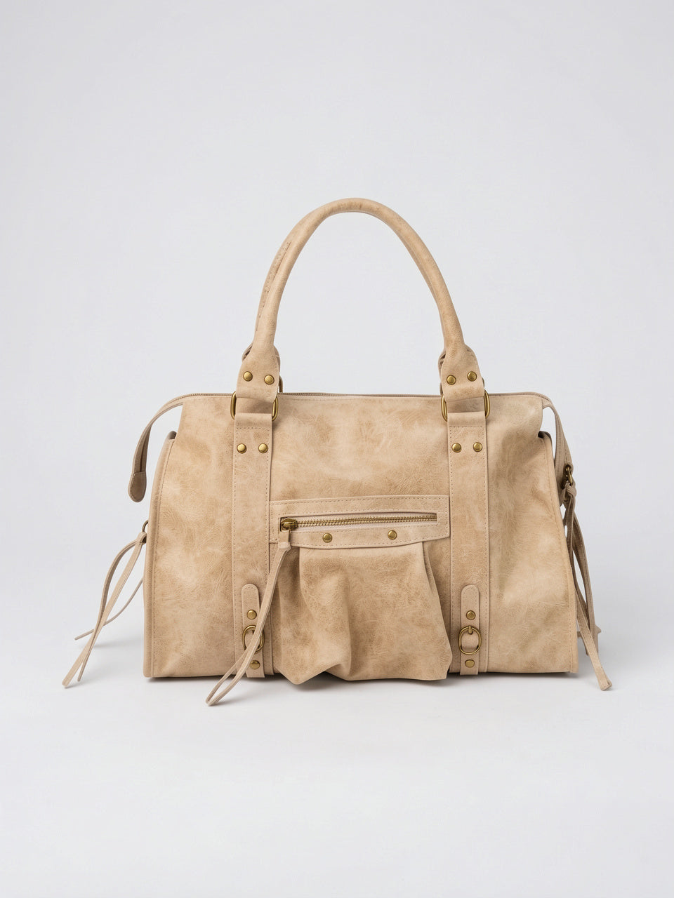 Maelie — Grand sac étudiant de cours - Beige