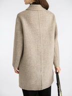 Manteau femme cintré mi-long coupe-vent boutonné polyester - 6