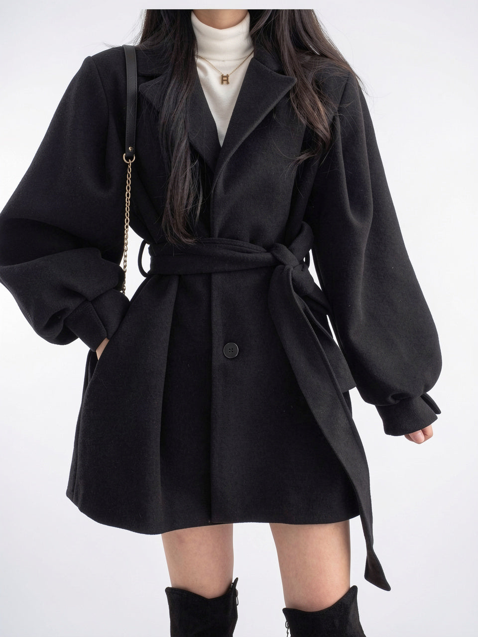 Manteau pour Femme Hivernal Chaud Structuré Doux - 1