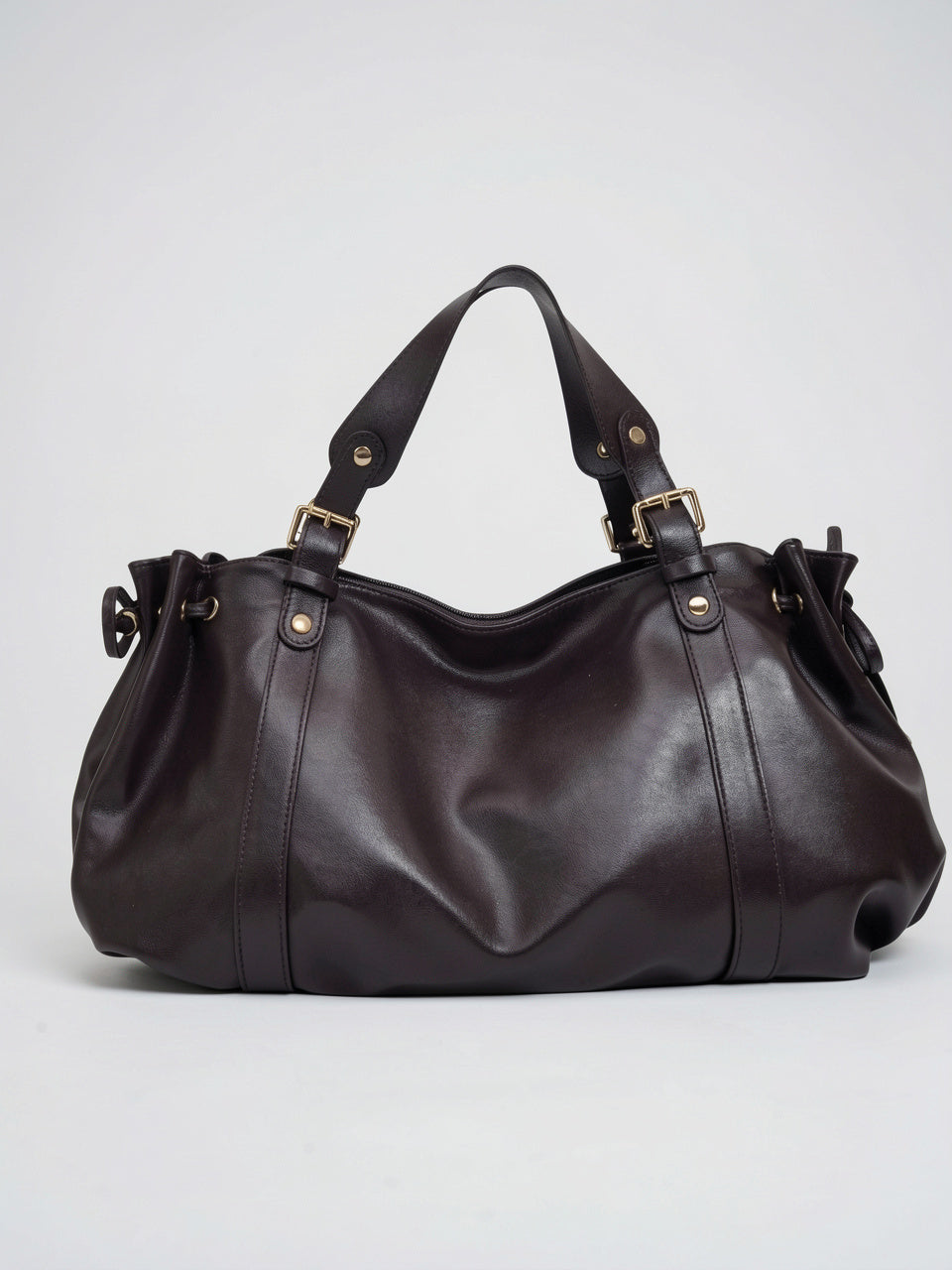Mélisande — Sac vintage à main - Marron foncé