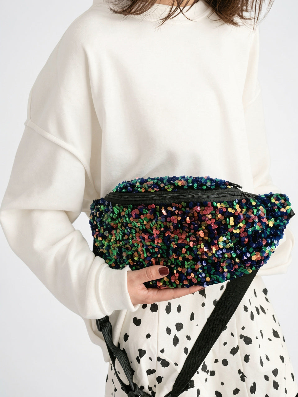 Mélusine — Grand sac banane tendance sequin - 2