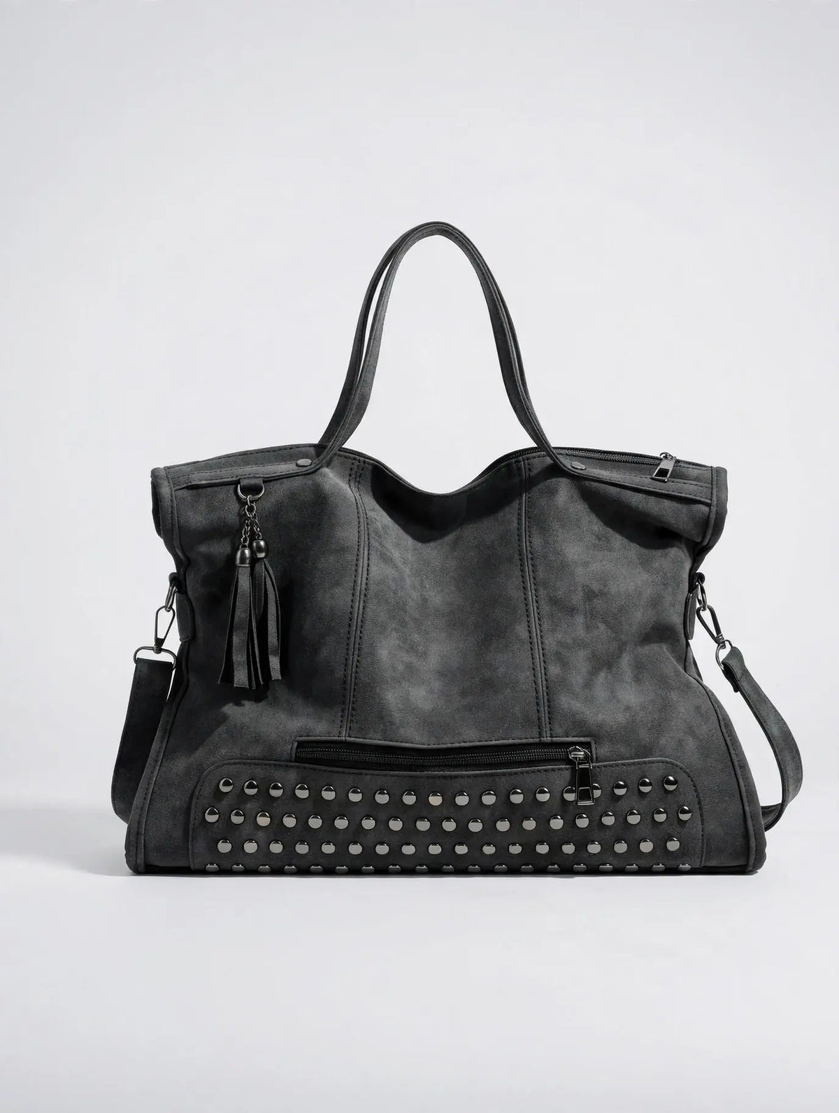 Célestine — Grand sac cabas vintage suédine bandoulière
