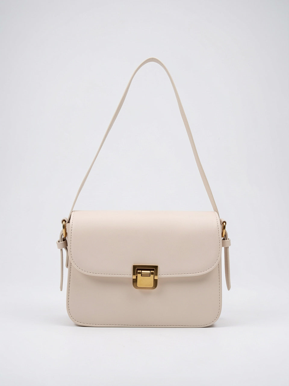 Ninon — Sac rétro à main femme - Blanc Crème