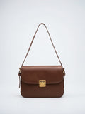 Ninon — Sac rétro à main femme - Marron Clair
