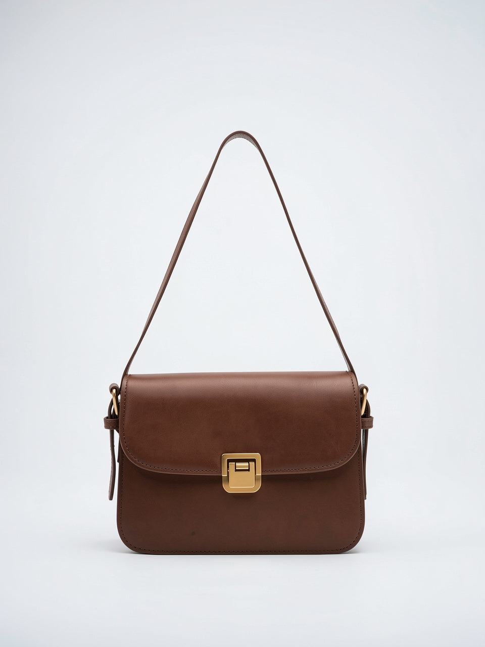 Ninon — Sac rétro à main femme - Marron Clair