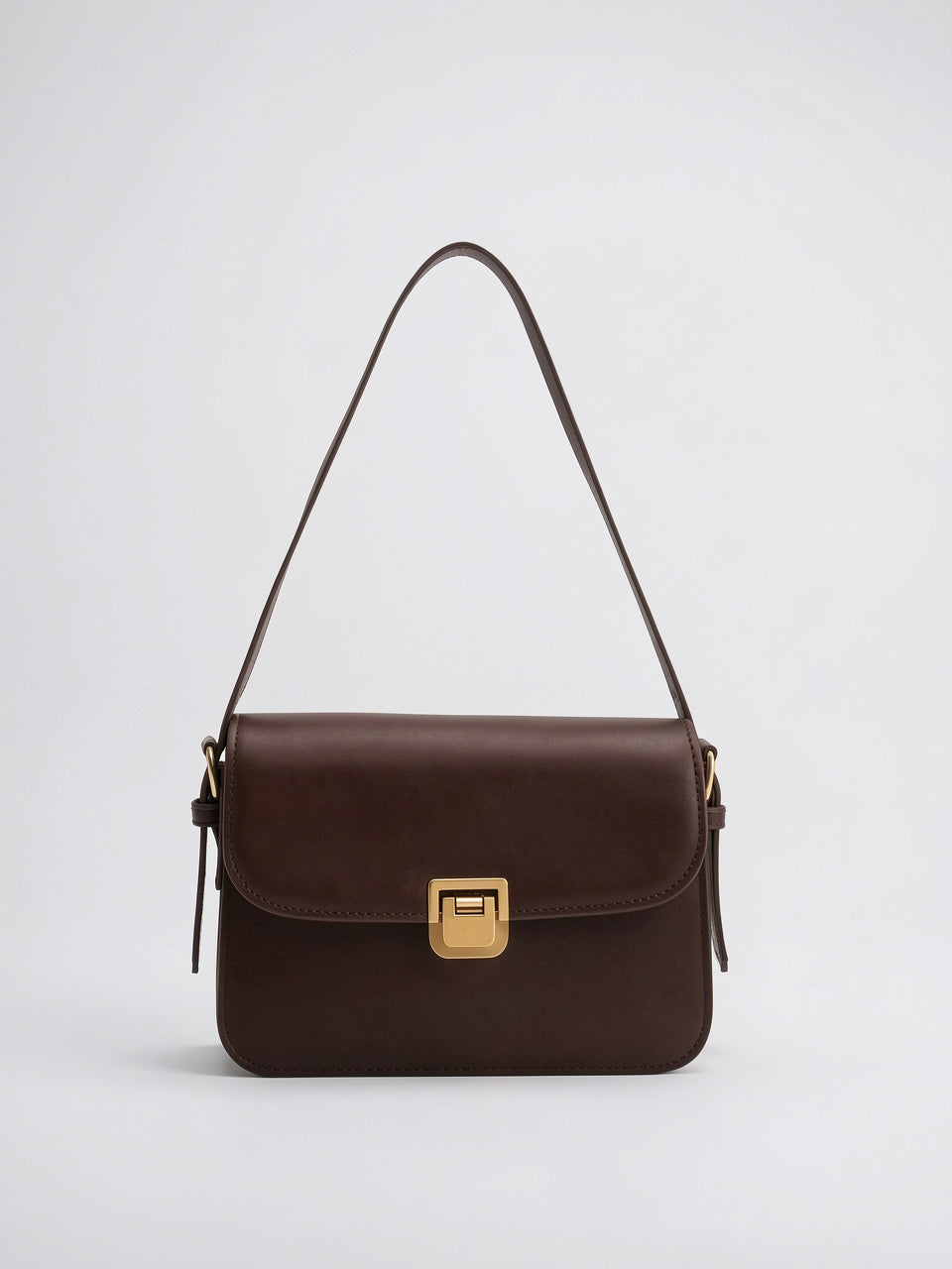 Ninon — Sac rétro à main femme - Marron Foncé