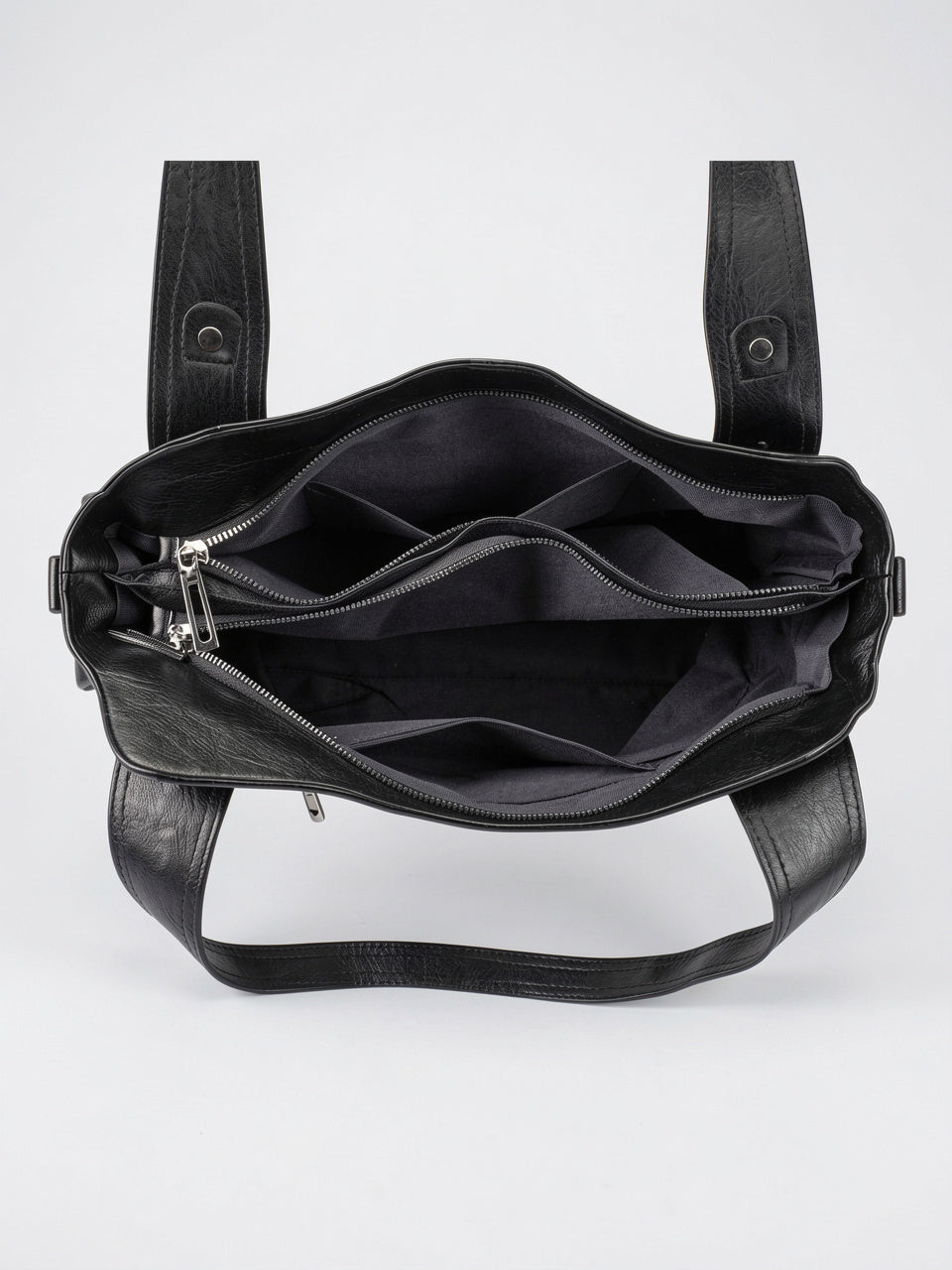Olympe — Grand sac à main rétro souple de cours à bandoulière - 7