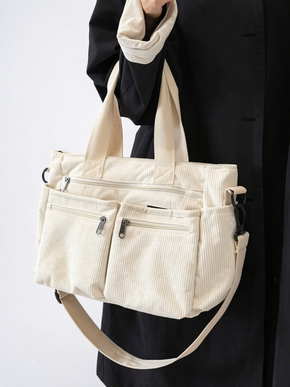 Ombeline — Sac en velours côtelé, polyvalent à bandoulière - 14