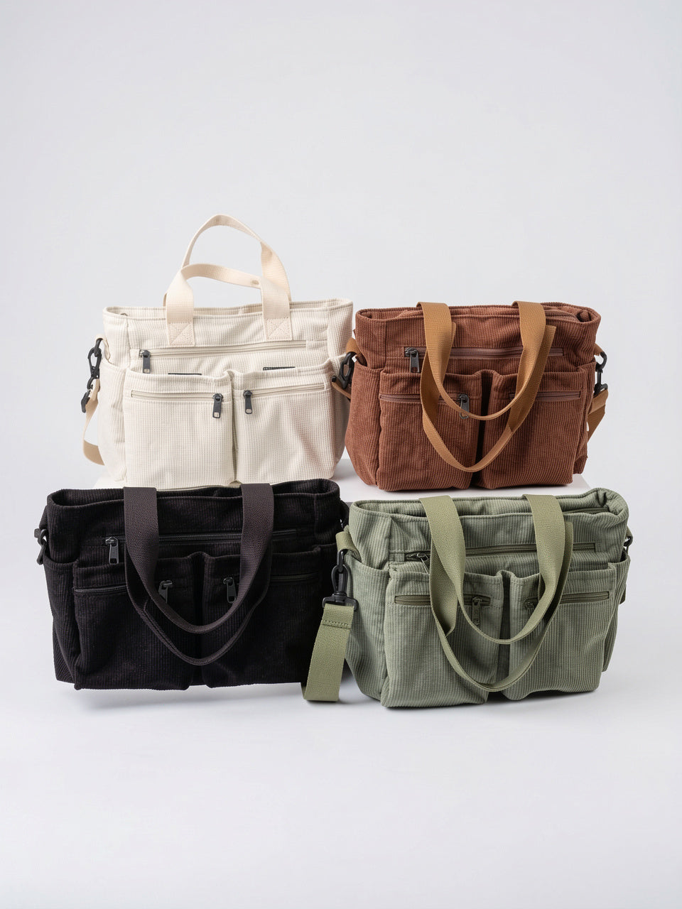 Ombeline — Sac en velours côtelé, polyvalent à bandoulière - 15