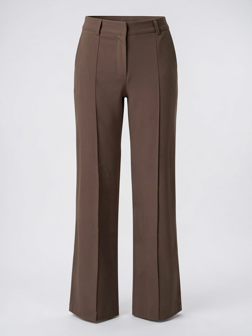 Pantalon Jambes Larges Double Taille Taille Haute Fluide - 9