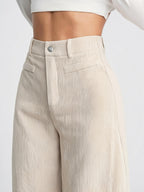 Pantalon Jambes Larges Taille Haute Fluide Lavable - 3