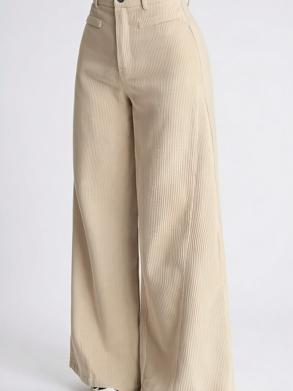 Pantalon Jambes Larges Taille Haute Fluide Lavable - 31