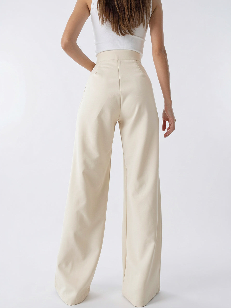 Pantalon Large Confortable Palazzo Taille Liée - 3