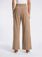 Pantalon Large Tailleur Coton Taille Haute Ajusté - 9