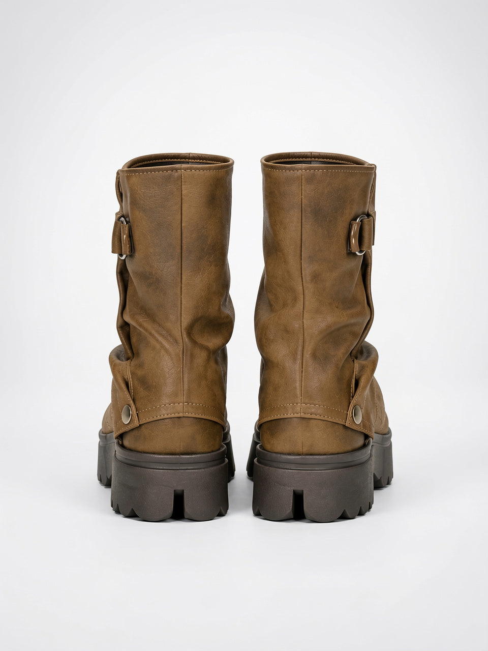 Plateforme Bottines Semelle crantée Fermeture éclair latérale - 8