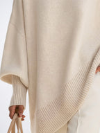 Poncho Femme Sans Effort Oversize Maille Douce - 3