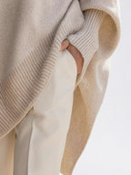 Poncho Femme Sans Effort Oversize Maille Douce - 5